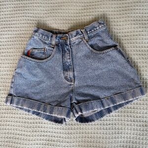 Vintage Esprit Jean Shorts Womens Juniors 3 Cuffed Mom High Rise Denim 90s Y2K